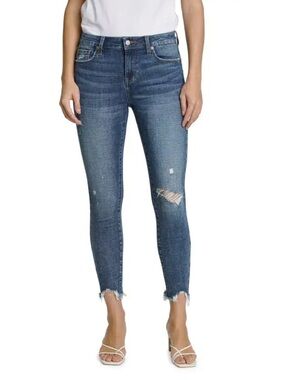 Pistola Mid-Wash Cropped Skinny Jeans, Size 30